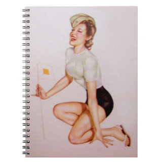 Vintage Pinup Girl Original Coloring 9 Notebook