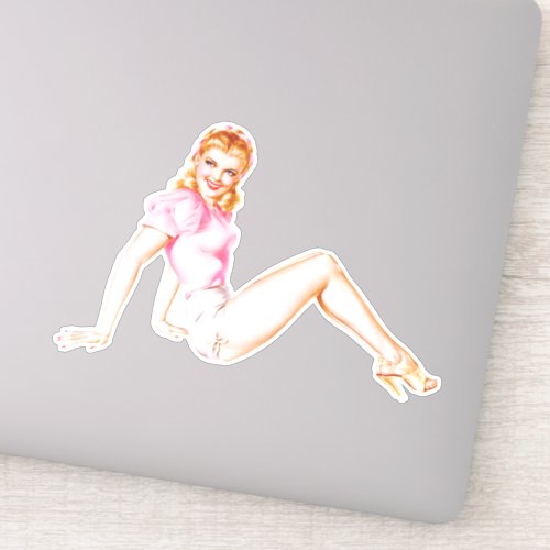 Vintage Pinup Girl Sticker