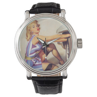 Vintage Pinup Girl Watch