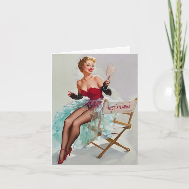 Vintage Pinup Miss Sylvania Card (Front)