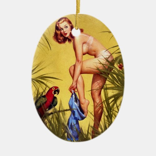 Vintage Pinup Pin Up Girl Ornament