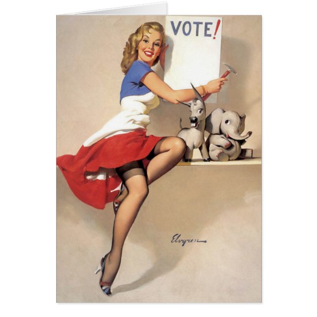 Vintage Pinup, Vote Cards (Front)