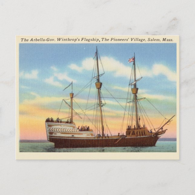 Vintage Pioneer's Village, Salem, Massachusetts Postcard (Front)