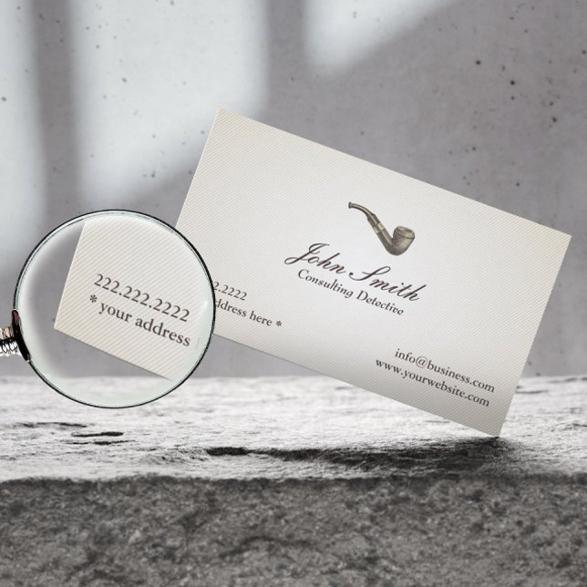 Vintage Pipe Consulting Detective business card (Creator Uploaded)