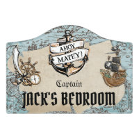 Vintage Pirate Ahoy Matey Boy Bedroom Nursery