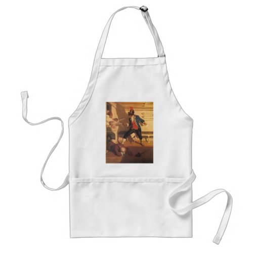 Vintage Pirate Captain Sword Fight by NC Wyeth Adult Apron