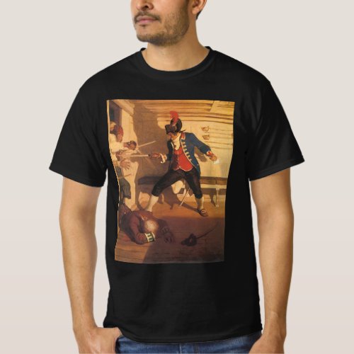 Vintage Pirate Captain Sword Fight by NC Wyeth T_Shirt