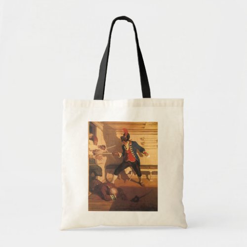 Vintage Pirate Captain Sword Fight by NC Wyeth Tote Bag