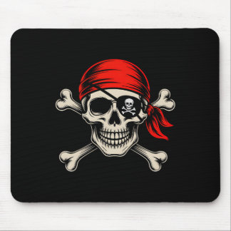 Vintage Pirate Halloween Skull Ndana Men Boys Teen Mouse Pad