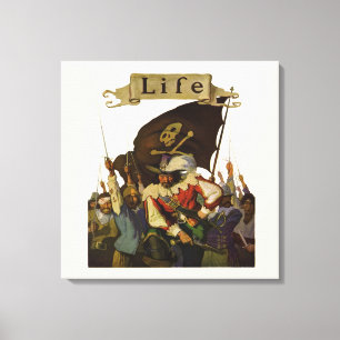 Vintage Pirate Life Wyeth Illustration Canvas Print