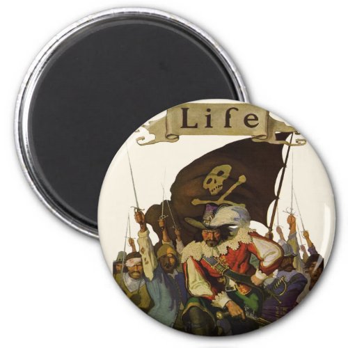 Vintage Pirate Life Wyeth illustration Magnet