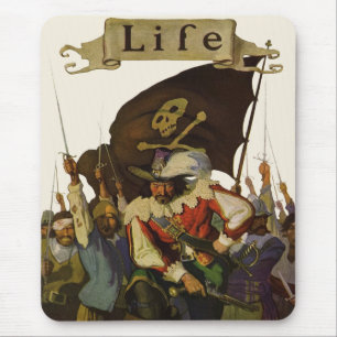 Vintage Pirate Life Wyeth Illustration Mouse Pad