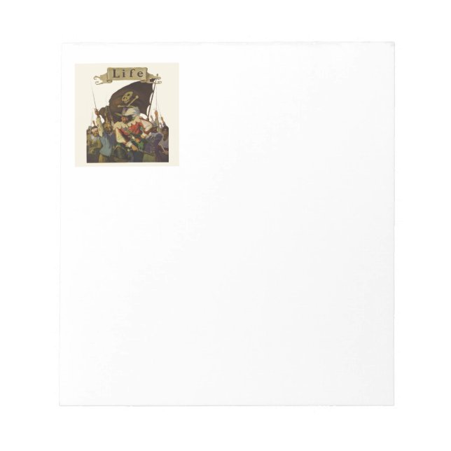 Vintage Pirate Life Wyeth Illustration Notepad (Front)