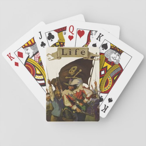 Vintage Pirate Life Wyeth illustration Playing Cards