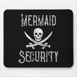 Vintage Pirate Mermaid Security Merman Protectors Mouse Pad