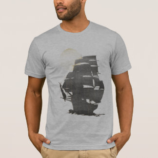 Vintage Pirate Ship in the mist T-Shirt