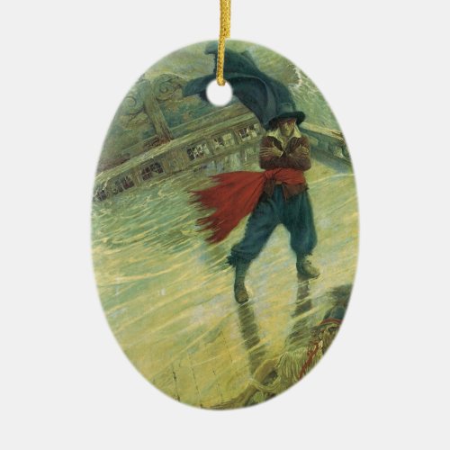 Vintage Pirate The Flying Dutchman by Howard Pyle Ceramic Ornament