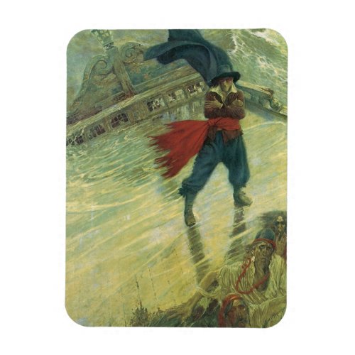 Vintage Pirate The Flying Dutchman by Howard Pyle Magnet