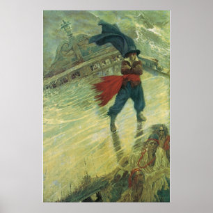 Vintage Pirate, The Flying Dutchman by Howard Pyle Poster