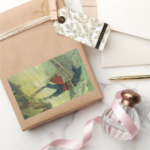 Vintage Pirate, The Flying Dutchman by Howard Pyle Rectangular Sticker