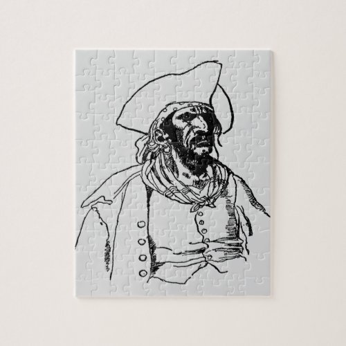 Vintage Pirates a Buccaneer Sketch by Howard Pyle Jigsaw Puzzle