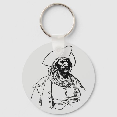 Vintage Pirates a Buccaneer Sketch by Howard Pyle Keychain