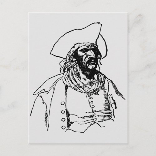 Vintage Pirates a Buccaneer Sketch by Howard Pyle Postcard