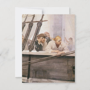 Vintage Pirates Brig Covenant in a Fog by NC Wyeth