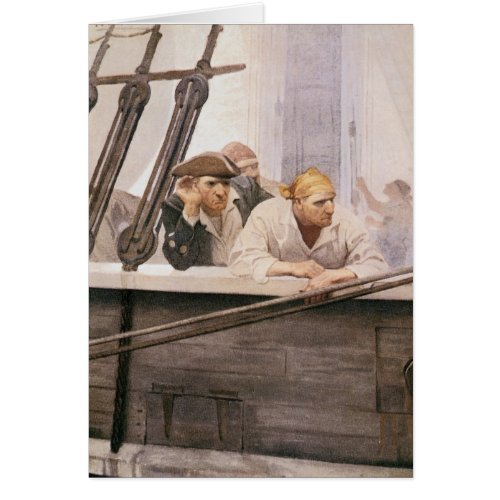 Vintage Pirates Brig Covenant in a Fog by NC Wyeth