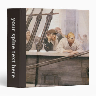 Vintage Pirates Brig Covenant in a Fog by NC Wyeth Binder