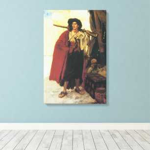 Vintage Pirates Buccaneer was a Picturesque Fellow Canvas Print