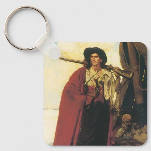 Vintage Pirates Buccaneer was a Picturesque Fellow Keychain