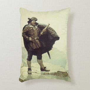 Vintage Pirates, Captain Bill Bones by NC Wyeth Accent Pillow