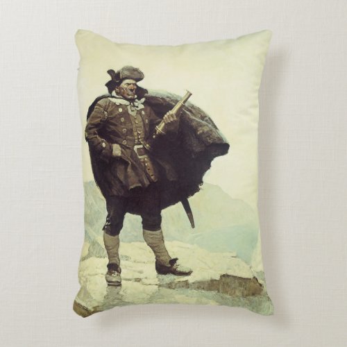 Vintage Pirates Captain Bill Bones by NC Wyeth Accent Pillow