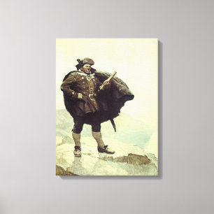 Vintage Pirates, Captain Bill Bones by NC Wyeth Canvas Print