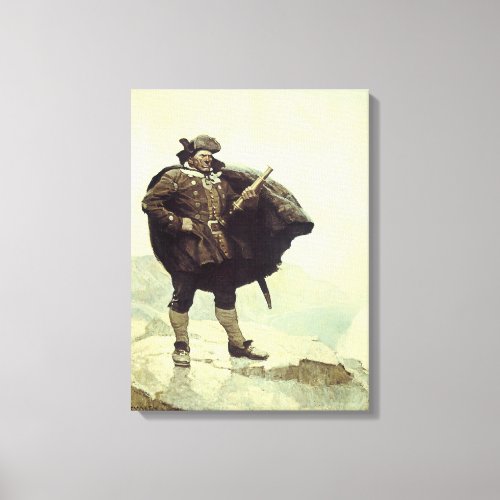 Vintage Pirates Captain Bill Bones by NC Wyeth Canvas Print