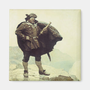 Vintage Pirates, Captain Bill Bones by NC Wyeth Magnet