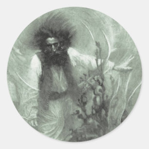 Vintage Pirates, Captain Goldsack by Howard Pyle Classic Round Sticker