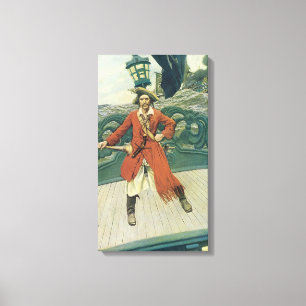 Vintage Pirates, Captain Keitt by Howard Pyle Canvas Print