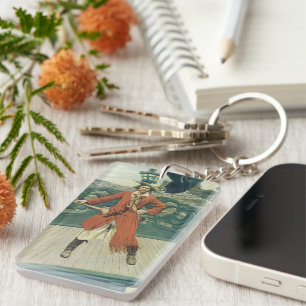 Vintage Pirates, Captain Keitt by Howard Pyle Keychain