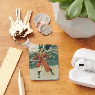 Vintage Pirates, Captain Keitt by Howard Pyle Keychain