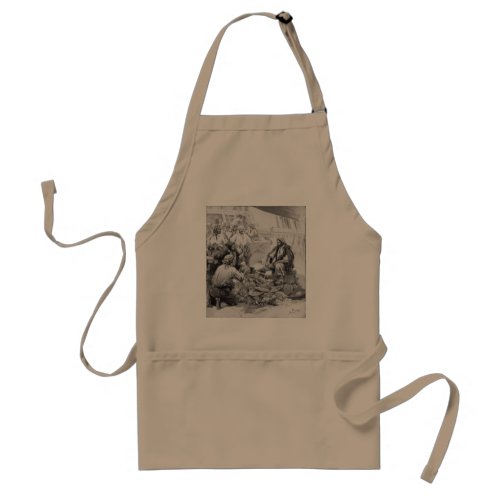 Vintage Pirates Counting their Treasures and Loot Adult Apron
