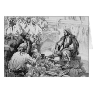 Vintage Pirates Counting their Treasures and Loot Cards