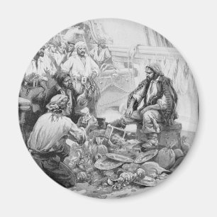 Vintage Pirates Counting their Treasures and Loot Magnet