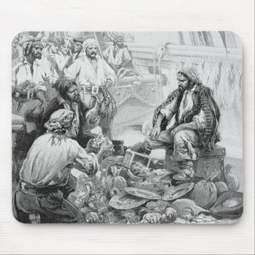 Vintage Pirates Counting their Treasures and Loot Mouse Pad