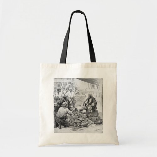 Vintage Pirates Counting their Treasures and Loot Tote Bag