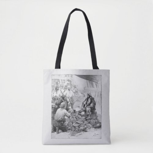 Vintage Pirates Counting their Treasures and Loot Tote Bag