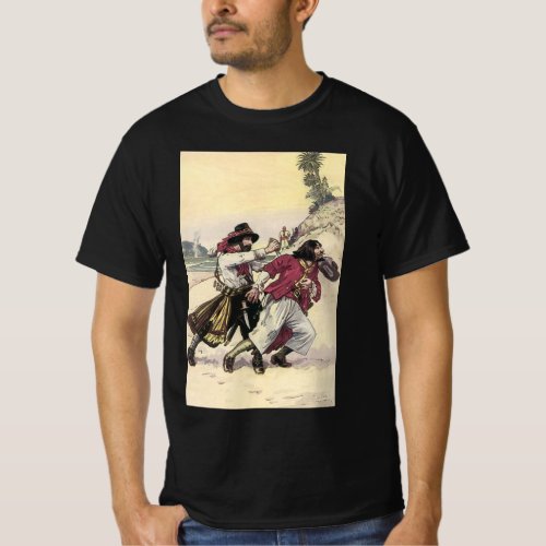 Vintage Pirates Duel till the Death on the Beach T_Shirt