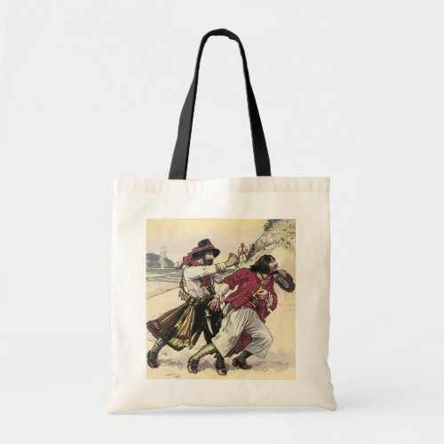 Vintage Pirates Duel till the Death on the Beach Tote Bag