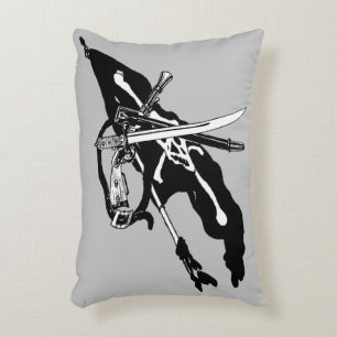 Vintage Pirates Flag, Jolly Roger Skull Crossbones Accent Pillow
